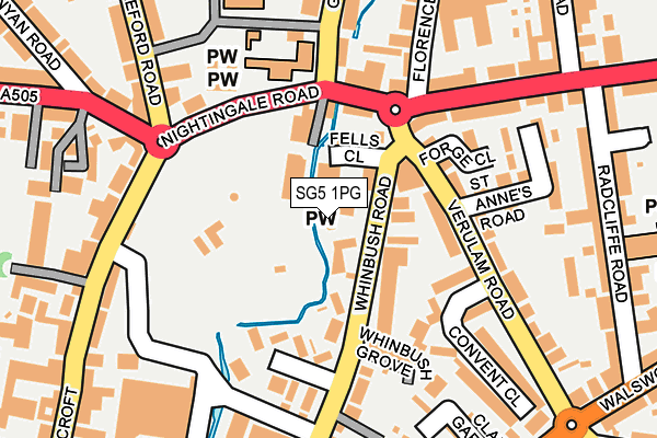 SG5 1PG map - OS OpenMap – Local (Ordnance Survey)