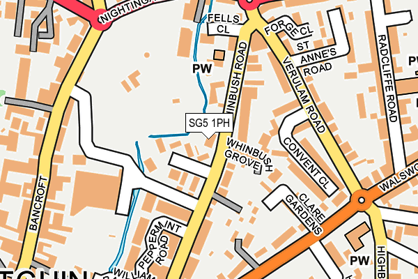 SG5 1PH map - OS OpenMap – Local (Ordnance Survey)