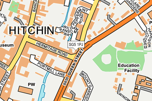 SG5 1PJ map - OS OpenMap – Local (Ordnance Survey)