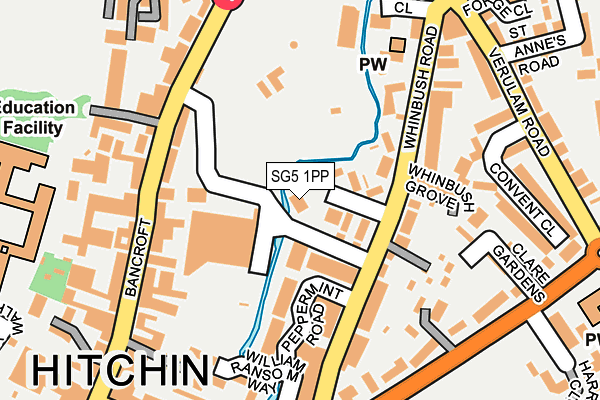 SG5 1PP map - OS OpenMap – Local (Ordnance Survey)