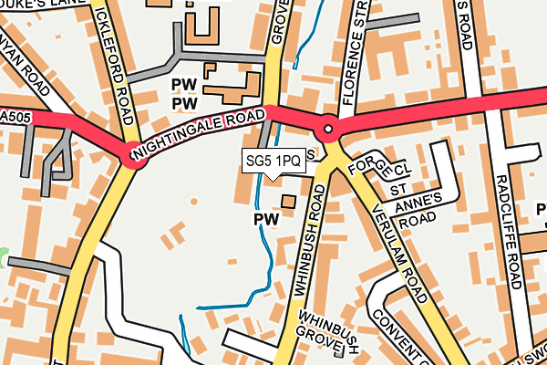 SG5 1PQ map - OS OpenMap – Local (Ordnance Survey)