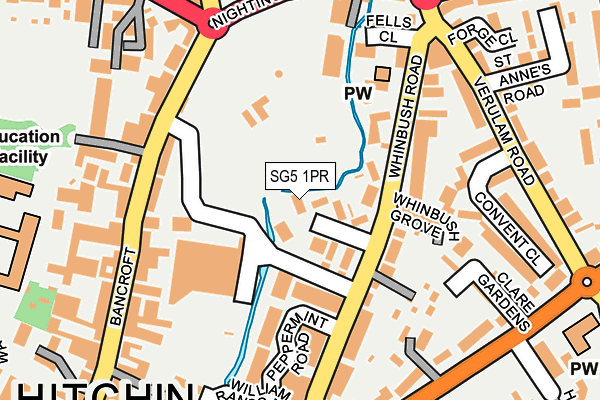 SG5 1PR map - OS OpenMap – Local (Ordnance Survey)