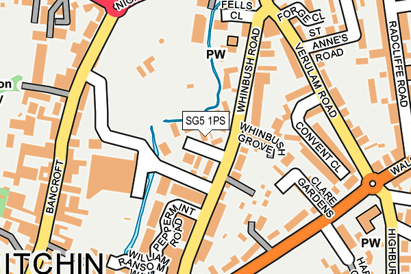 SG5 1PS map - OS OpenMap – Local (Ordnance Survey)