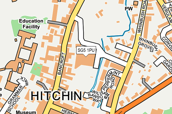 SG5 1PU map - OS OpenMap – Local (Ordnance Survey)