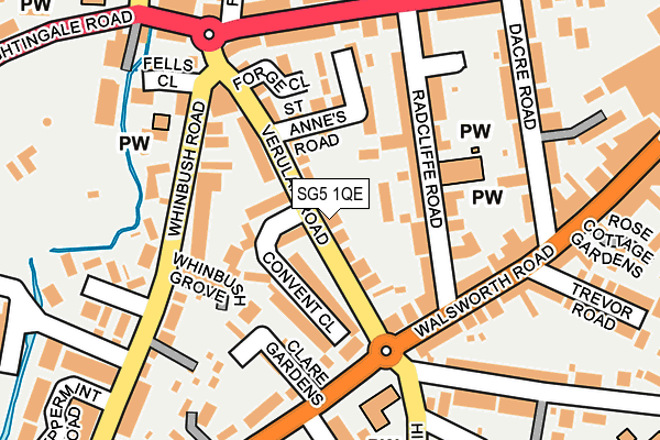 SG5 1QE map - OS OpenMap – Local (Ordnance Survey)