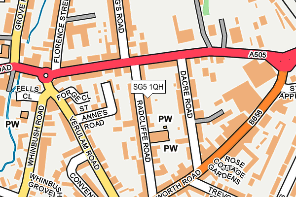 SG5 1QH map - OS OpenMap – Local (Ordnance Survey)