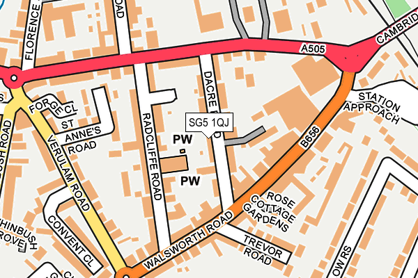 SG5 1QJ map - OS OpenMap – Local (Ordnance Survey)