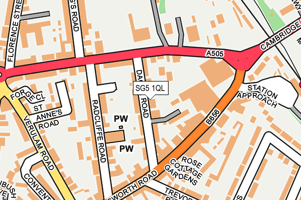 SG5 1QL map - OS OpenMap – Local (Ordnance Survey)