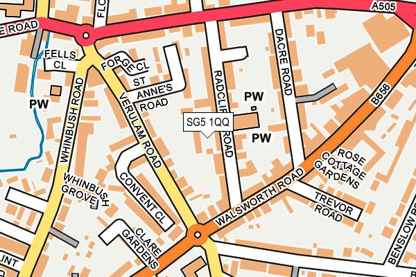 SG5 1QQ map - OS OpenMap – Local (Ordnance Survey)