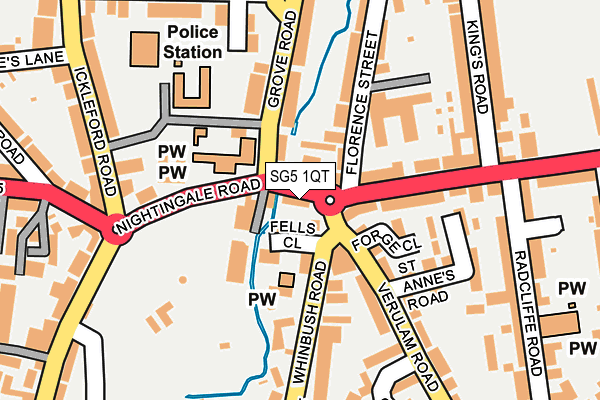 SG5 1QT map - OS OpenMap – Local (Ordnance Survey)