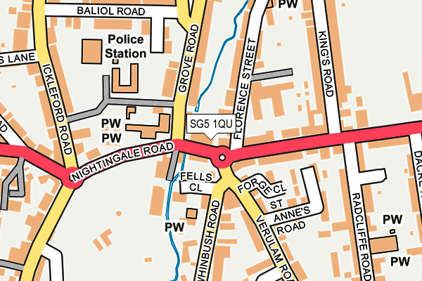 SG5 1QU map - OS OpenMap – Local (Ordnance Survey)