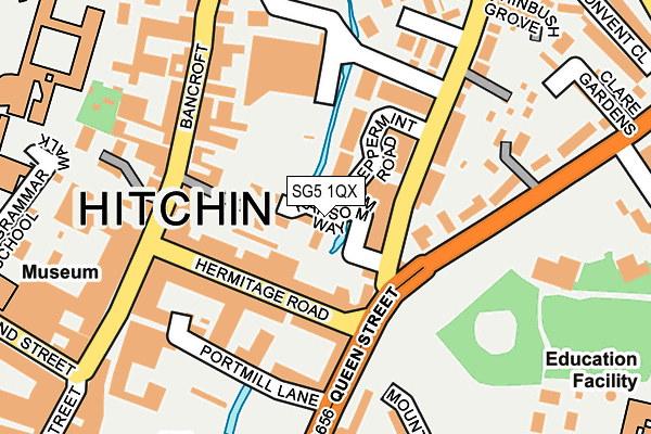 SG5 1QX map - OS OpenMap – Local (Ordnance Survey)