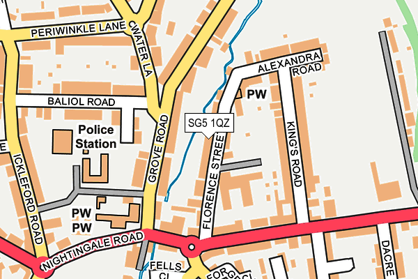 SG5 1QZ map - OS OpenMap – Local (Ordnance Survey)