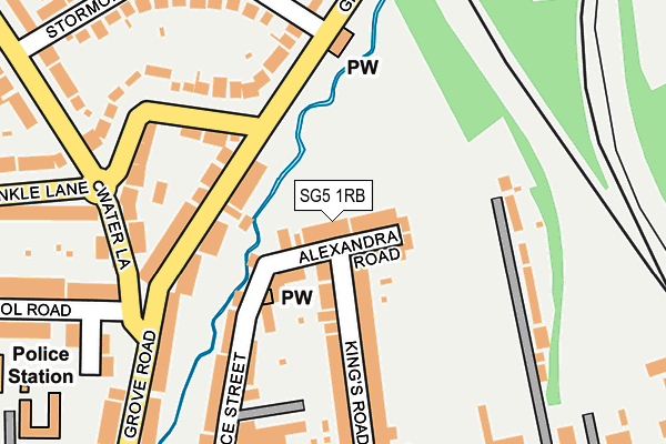 SG5 1RB map - OS OpenMap – Local (Ordnance Survey)