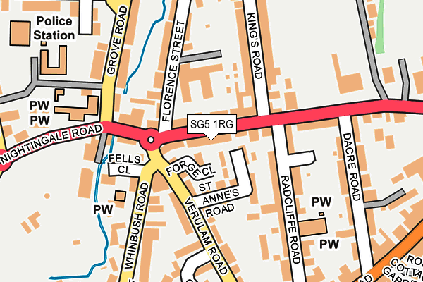 SG5 1RG map - OS OpenMap – Local (Ordnance Survey)