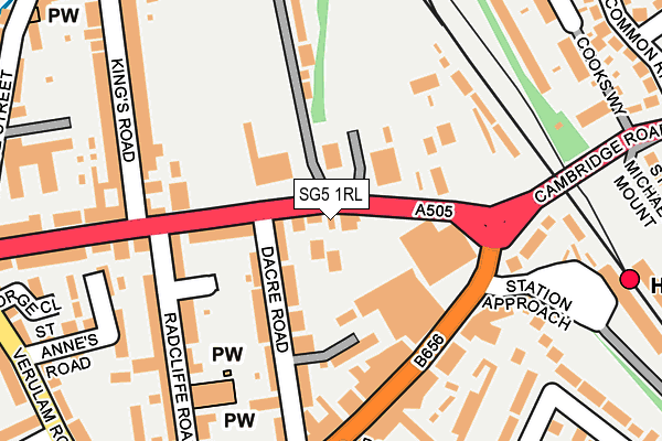 SG5 1RL map - OS OpenMap – Local (Ordnance Survey)