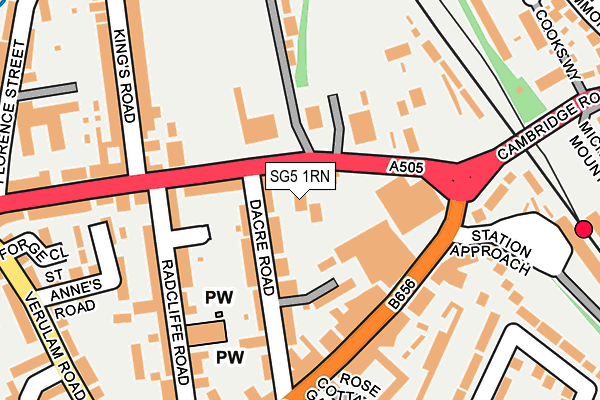 SG5 1RN map - OS OpenMap – Local (Ordnance Survey)