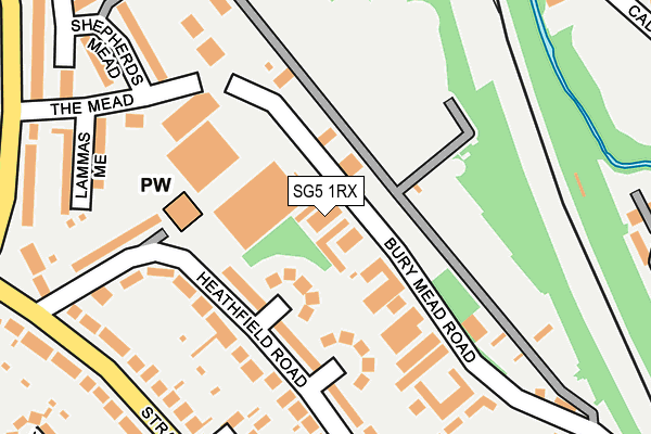 SG5 1RX map - OS OpenMap – Local (Ordnance Survey)