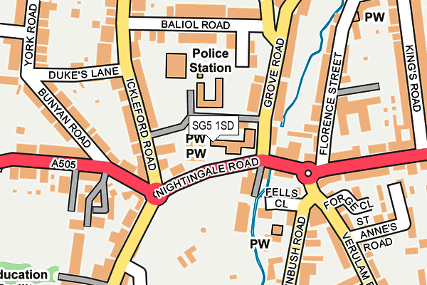 SG5 1SD map - OS OpenMap – Local (Ordnance Survey)