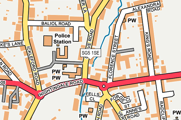 SG5 1SE map - OS OpenMap – Local (Ordnance Survey)