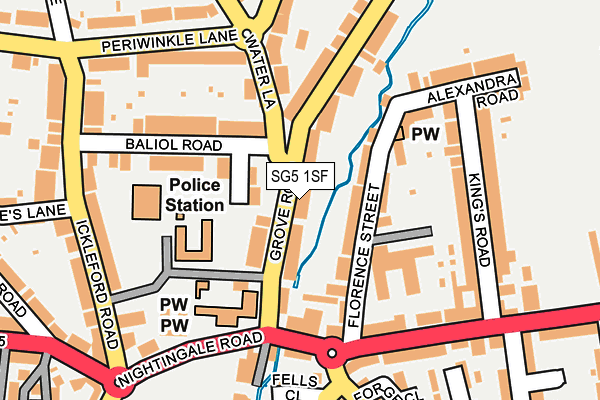 SG5 1SF map - OS OpenMap – Local (Ordnance Survey)