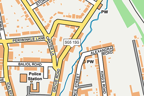 SG5 1SG map - OS OpenMap – Local (Ordnance Survey)