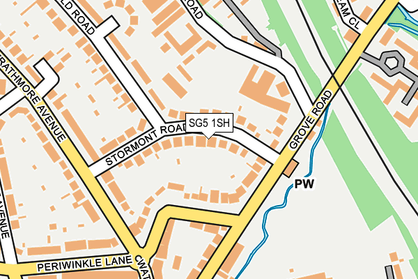 SG5 1SH map - OS OpenMap – Local (Ordnance Survey)