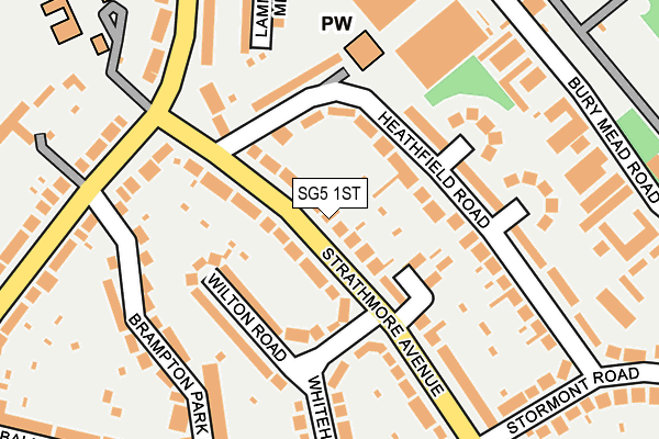 SG5 1ST map - OS OpenMap – Local (Ordnance Survey)