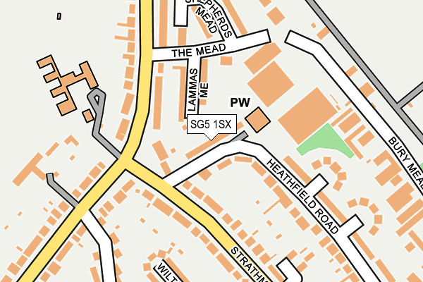 SG5 1SX map - OS OpenMap – Local (Ordnance Survey)