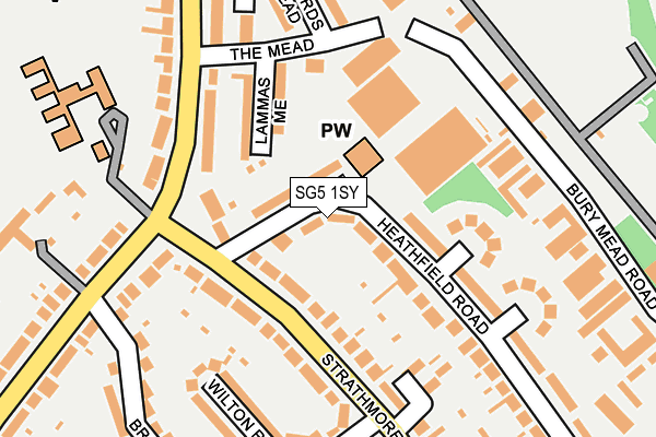 SG5 1SY map - OS OpenMap – Local (Ordnance Survey)