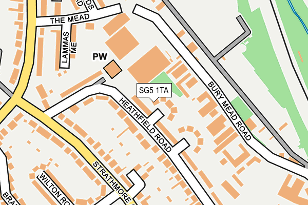 SG5 1TA map - OS OpenMap – Local (Ordnance Survey)