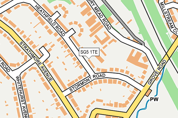 SG5 1TE map - OS OpenMap – Local (Ordnance Survey)
