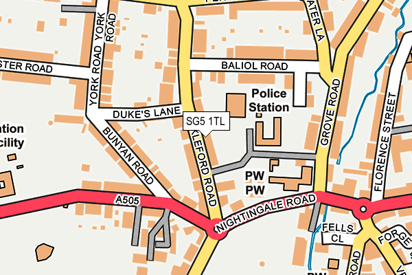 SG5 1TL map - OS OpenMap – Local (Ordnance Survey)