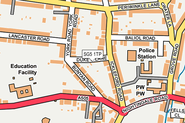 SG5 1TP map - OS OpenMap – Local (Ordnance Survey)