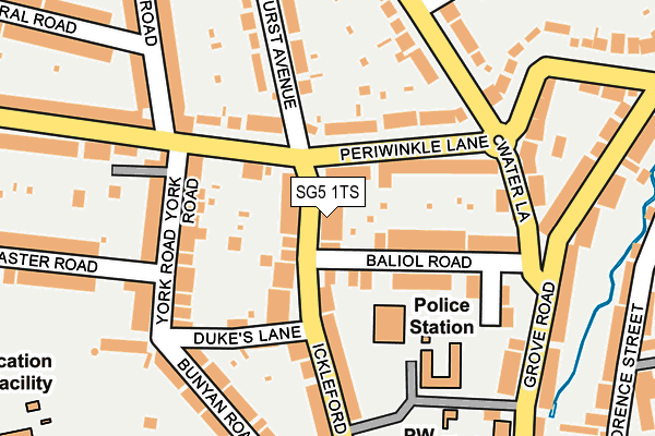 SG5 1TS map - OS OpenMap – Local (Ordnance Survey)