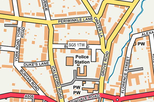 SG5 1TW map - OS OpenMap – Local (Ordnance Survey)