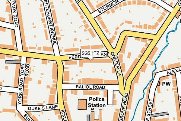 SG5 1TZ map - OS OpenMap – Local (Ordnance Survey)