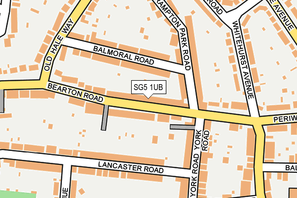 SG5 1UB map - OS OpenMap – Local (Ordnance Survey)