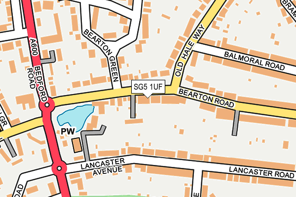 SG5 1UF map - OS OpenMap – Local (Ordnance Survey)