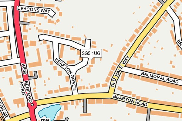 SG5 1UG map - OS OpenMap – Local (Ordnance Survey)