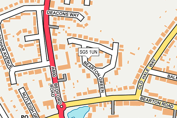 SG5 1UN map - OS OpenMap – Local (Ordnance Survey)