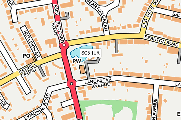 SG5 1UR map - OS OpenMap – Local (Ordnance Survey)
