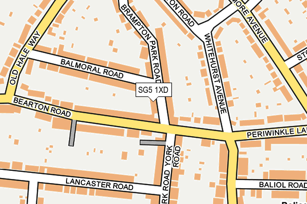 SG5 1XD map - OS OpenMap – Local (Ordnance Survey)