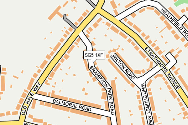 SG5 1XF map - OS OpenMap – Local (Ordnance Survey)