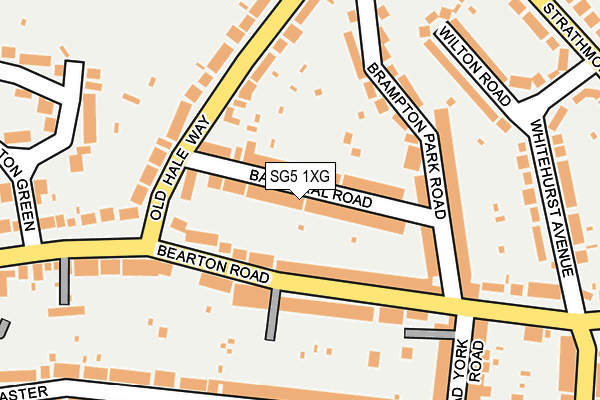 SG5 1XG map - OS OpenMap – Local (Ordnance Survey)