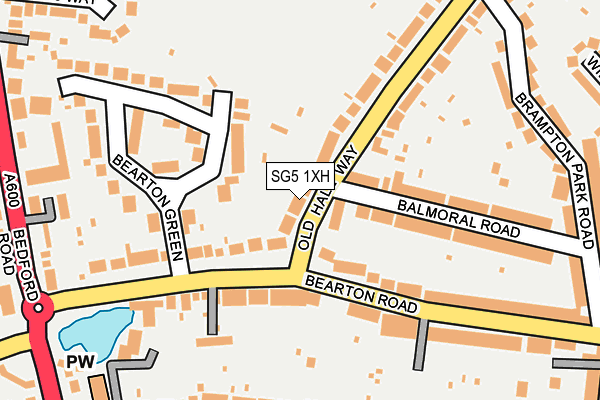 SG5 1XH map - OS OpenMap – Local (Ordnance Survey)