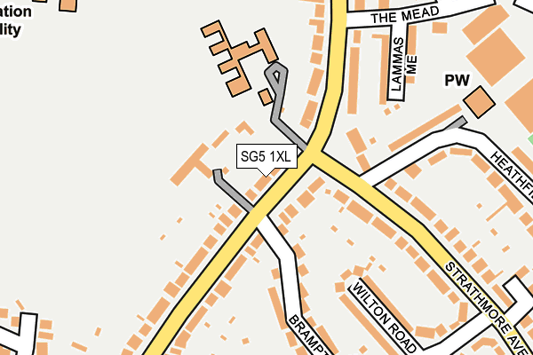 SG5 1XL map - OS OpenMap – Local (Ordnance Survey)