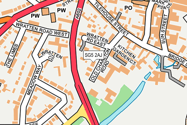 SG5 2AJ map - OS OpenMap – Local (Ordnance Survey)