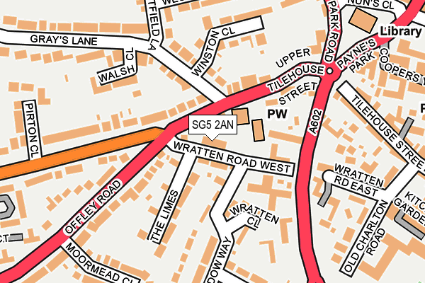 SG5 2AN map - OS OpenMap – Local (Ordnance Survey)