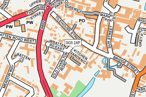 SG5 2AP map - OS OpenMap – Local (Ordnance Survey)